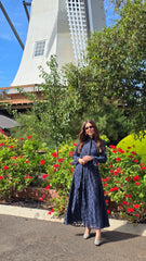 Midnight Navy Regency Lace Dress