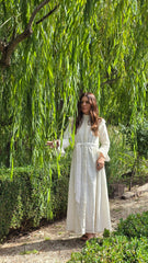 Ivory Whisper Regency Lace Dress