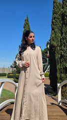 The Aurelia Beige Linen Dress