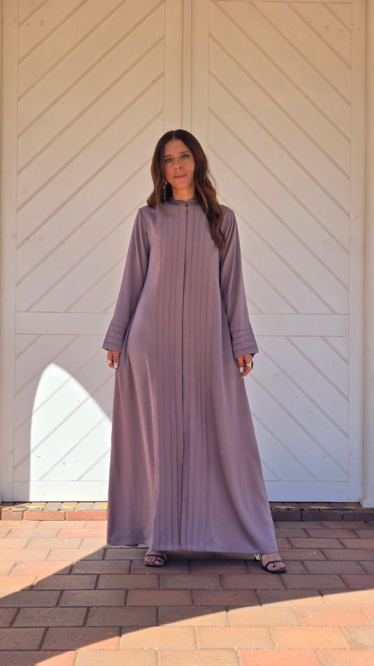 Dusty Mauve Grace Pleated Abaya