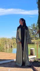 Sage Mist Grace Open Abaya