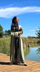 Sage Mist Grace Open Abaya