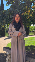 Desert Elegance Open Linen Abaya