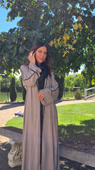 Desert Elegance Open Linen Abaya