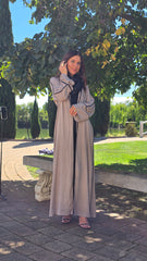 Desert Elegance Open Linen Abaya