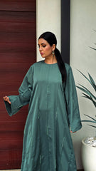 Teal Green Gleam Beaded Abaya