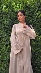 Nude Grace Pleated Abaya
