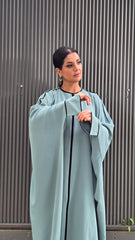 Slate Piped Zip Kaftan