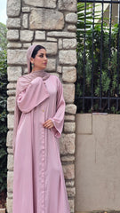 Blush Gold Button Abaya