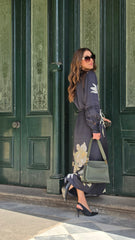 The Noir Petal Manor Dress