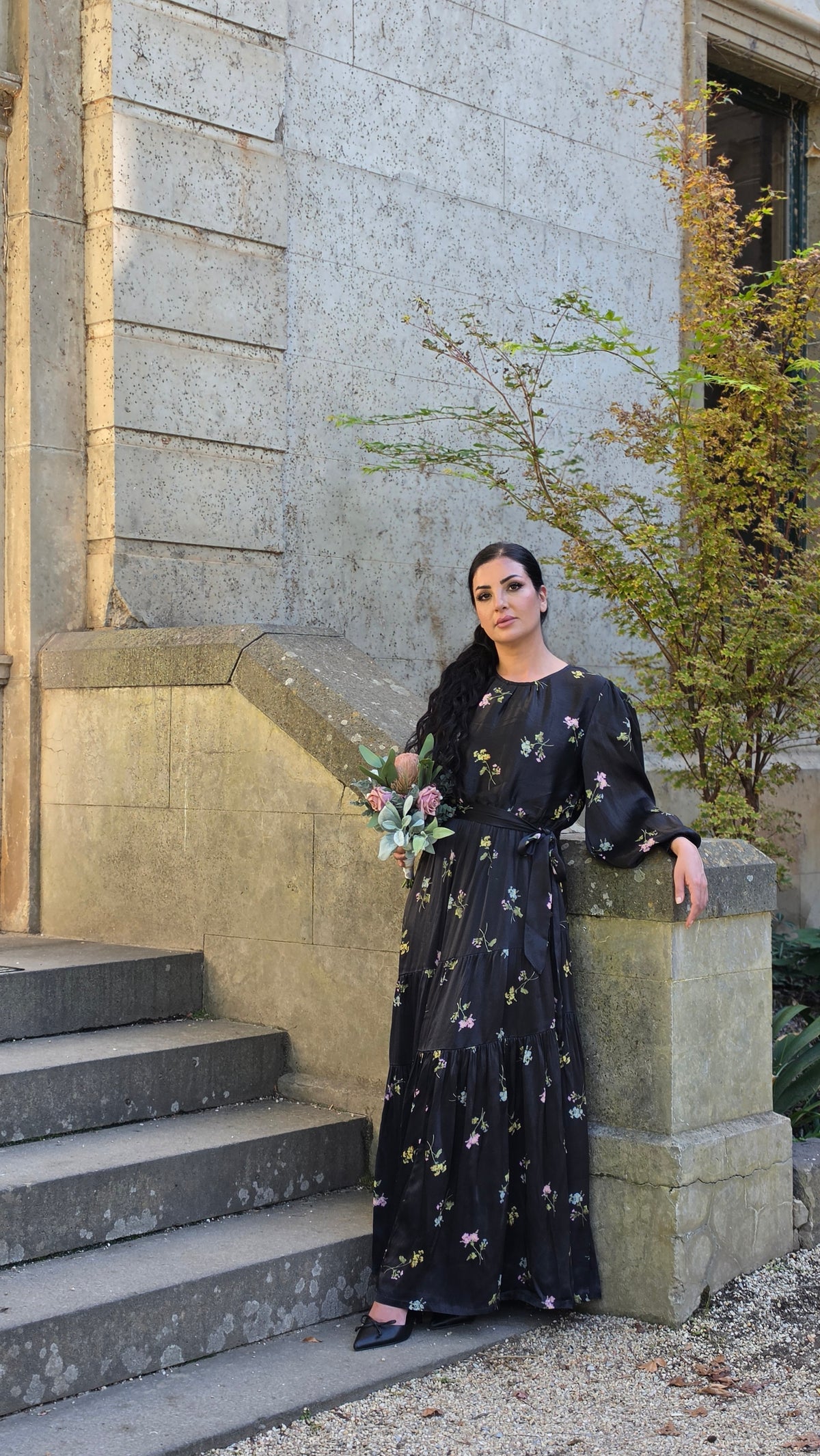 Midnight Botanica Maxi Dress