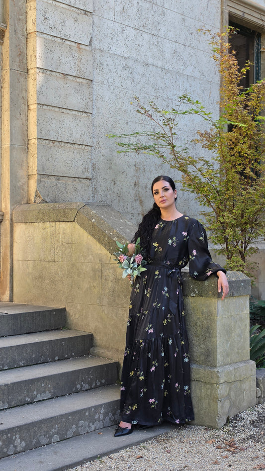 Midnight Botanica Maxi Dress