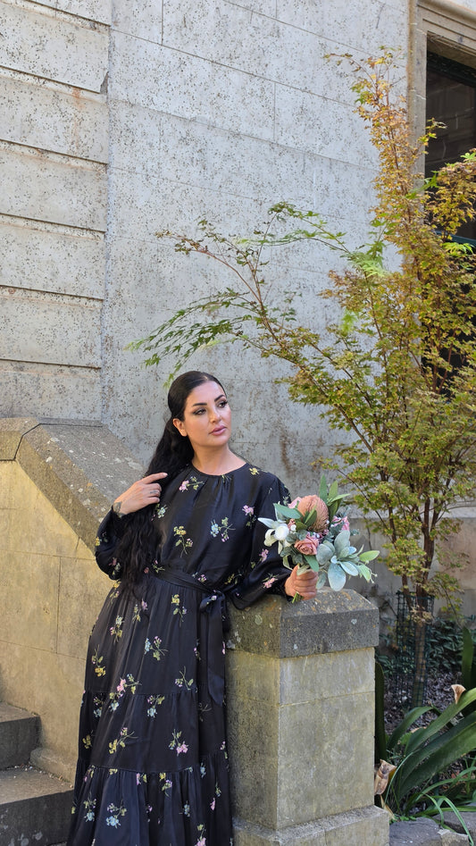 Midnight Botanica Maxi Dress