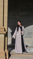 Desert Elegance Open Linen Abaya