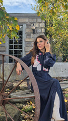 The Midnight Petal Dress