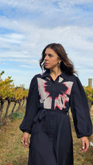 The Midnight Petal Dress