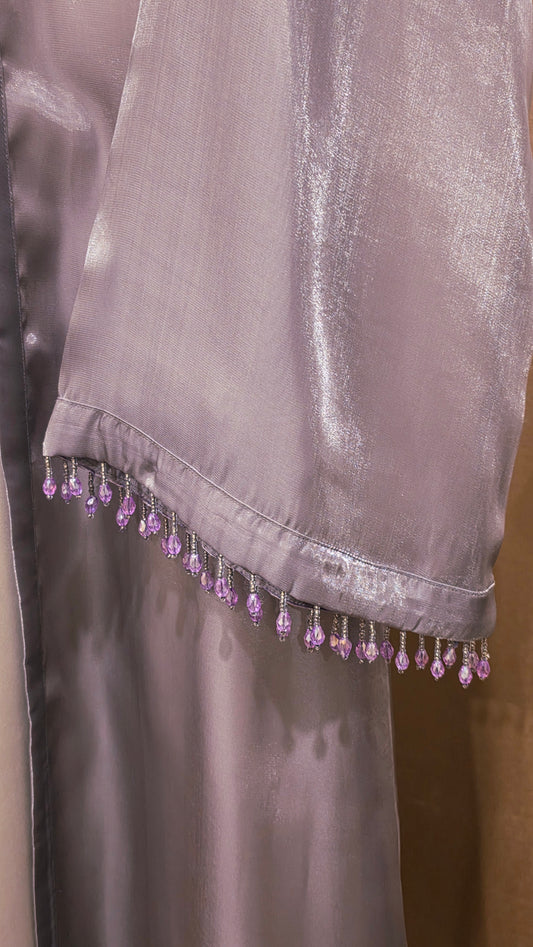 Lilac Crystal Abaya Set