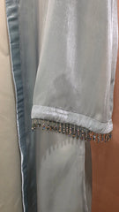 Frosted Blue Crystal Abaya Set