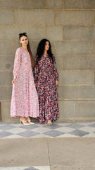 Modern Art Shirred Waist Dress
