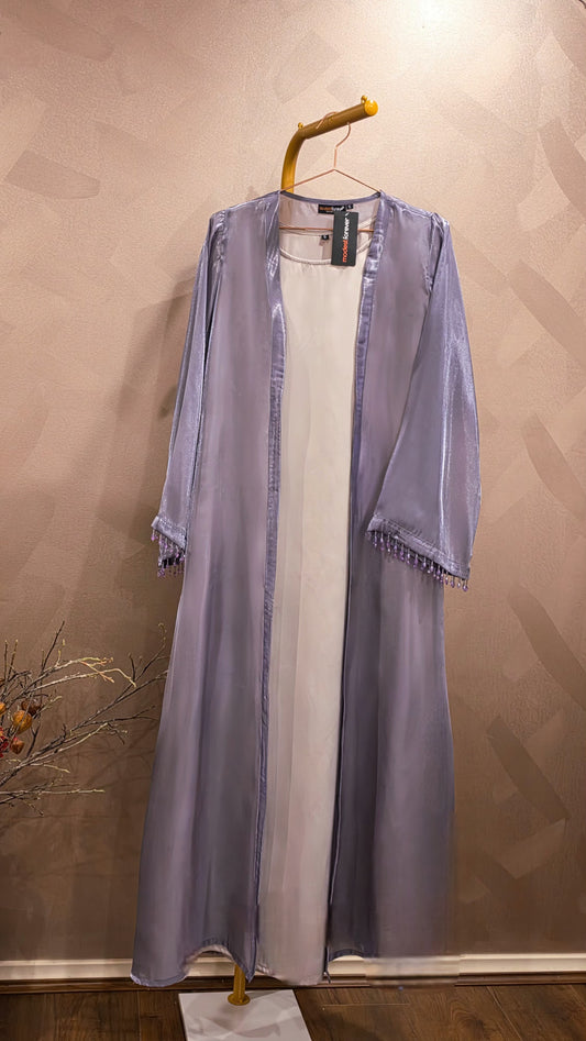 Lilac Crystal Abaya Set