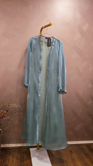 Frosted Blue Crystal Abaya Set