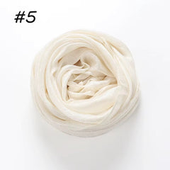 Silk Linen Hijab Ivory