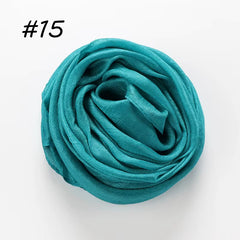 Silk Linen Hijab Tiffany Blue