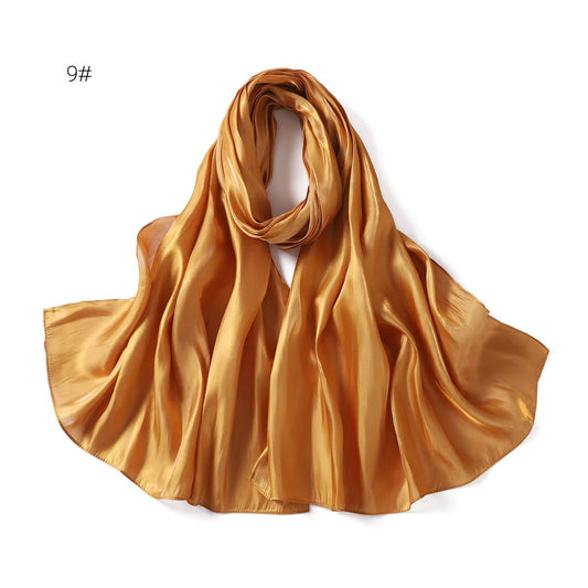 Silk Organza Hijab Dark Gold