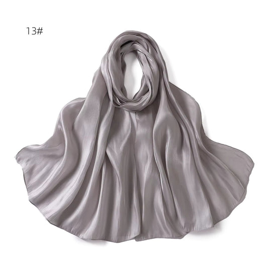 Silk Organza Hijab Silver