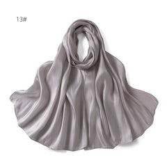 Silk Organza Hijab Silver