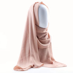 Crinkle Chiffon Hijabs Peach