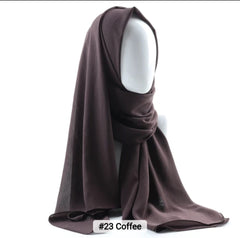 Crinkle Chiffon Hijab Coffee