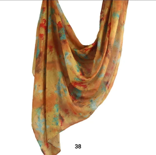 Saffron Storm Printed Modal Hijab