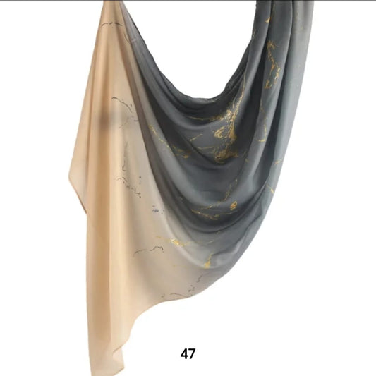 Grey Fade Printed Modal Hijab