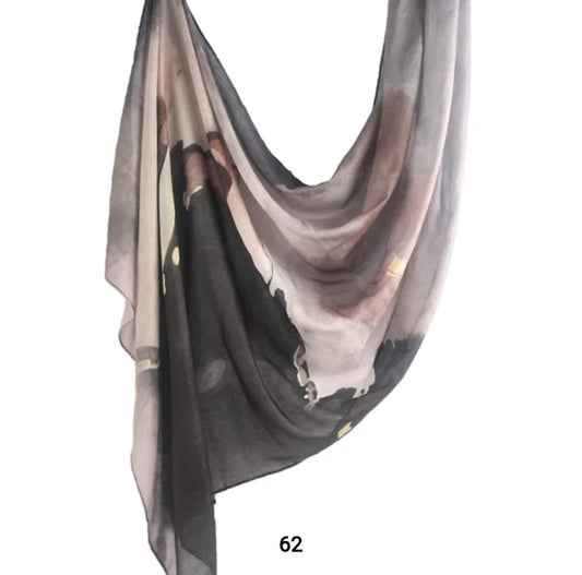 Muted Mocha Marble Printed Modal Hijab