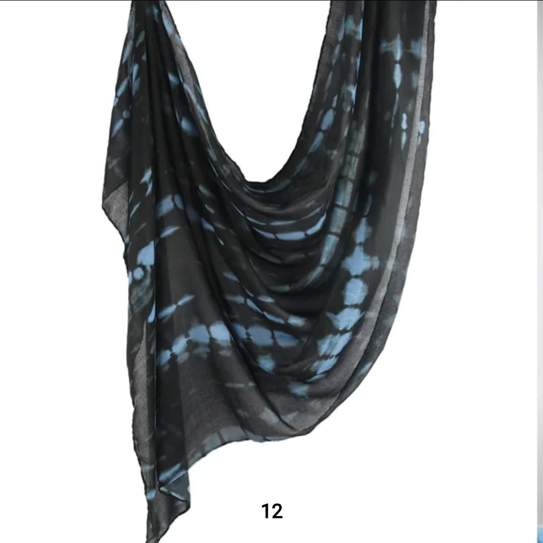 Midnight Ripple Printed Modal Hijab