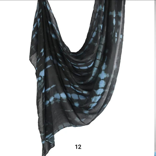 Midnight Ripple Printed Modal Hijab