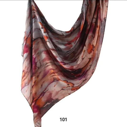 Sunset Marble Printed Modal Hijab