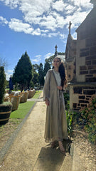 Olive Organza Abaya Set