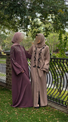 Grape Stonework Luxury Abaya