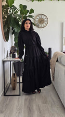 Midnight Charm Tiered Dress