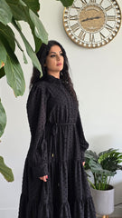 Midnight Charm Tiered Dress