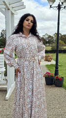 Desert Mosaic Shirt Dress