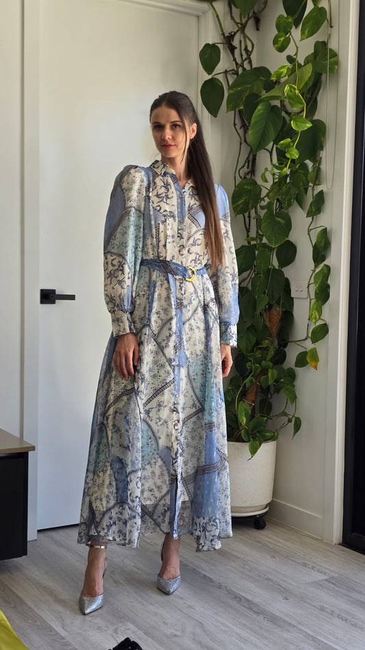 Blue Reverie Shirt Dress