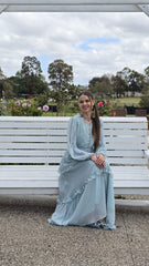 Powder Blue Frill Detail Dress