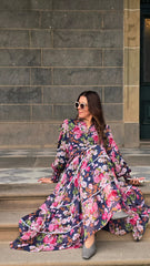 Twilight Bloom Lace Tiered Dress