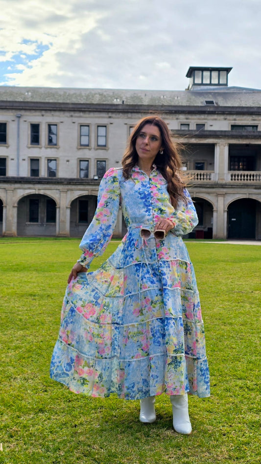 Bluebell Grace Lace Tiered Dress