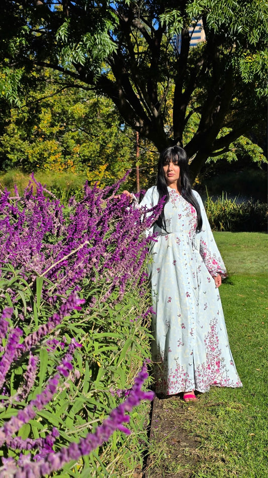 Blossom Blue Maxi Dress