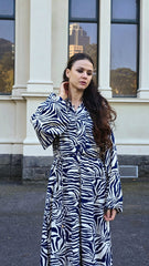 Blue Safari Maxi Dress