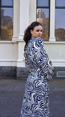 Blue Safari Maxi Dress